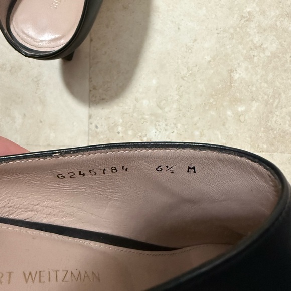 Stuart Weitzman Black Leather Mules - Picture 5 of 5